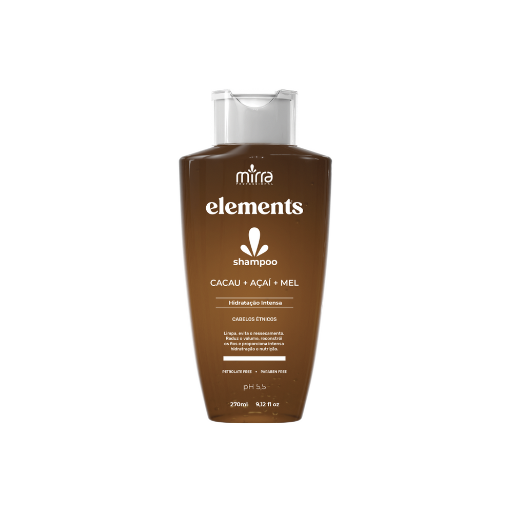 SHAMPOO CACAU, AÇAI E MEL 270ML - ELEMENTS